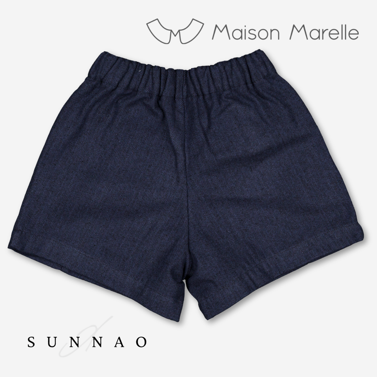【オーダー会/送料無料】<Maison marelle> Short SÈVRES - blue chevron