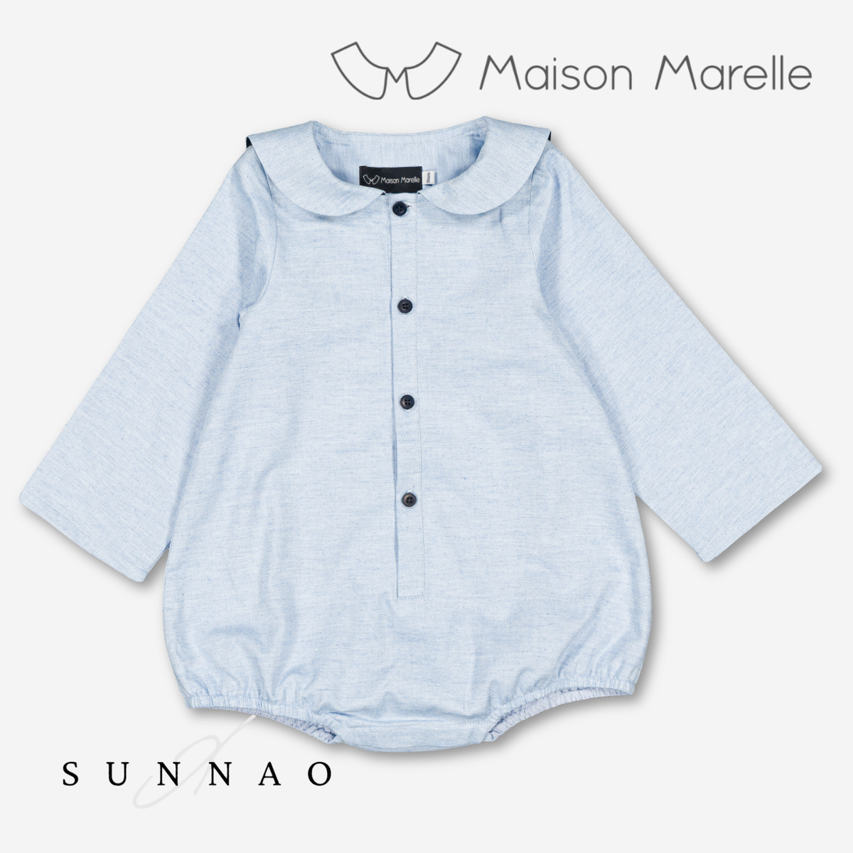【オーダー会/送料無料】<Maison marelle> Romper HOCHE - heathered blue