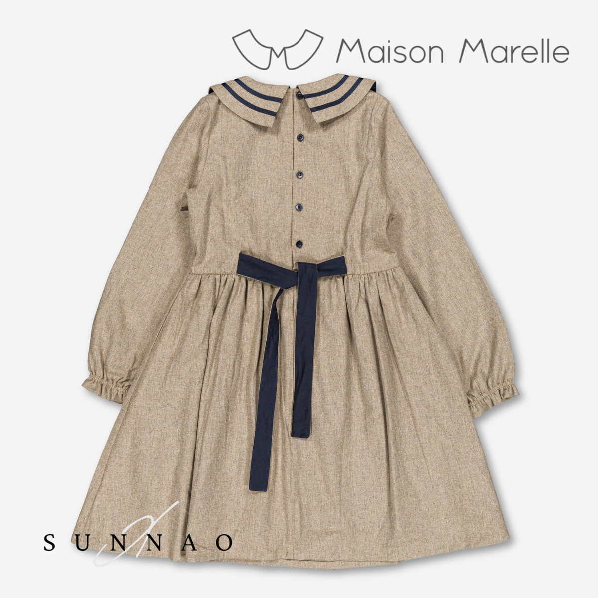 【オーダー会/送料無料】<Maison marelle> Dress BOETIE - heathered ouatmeal
