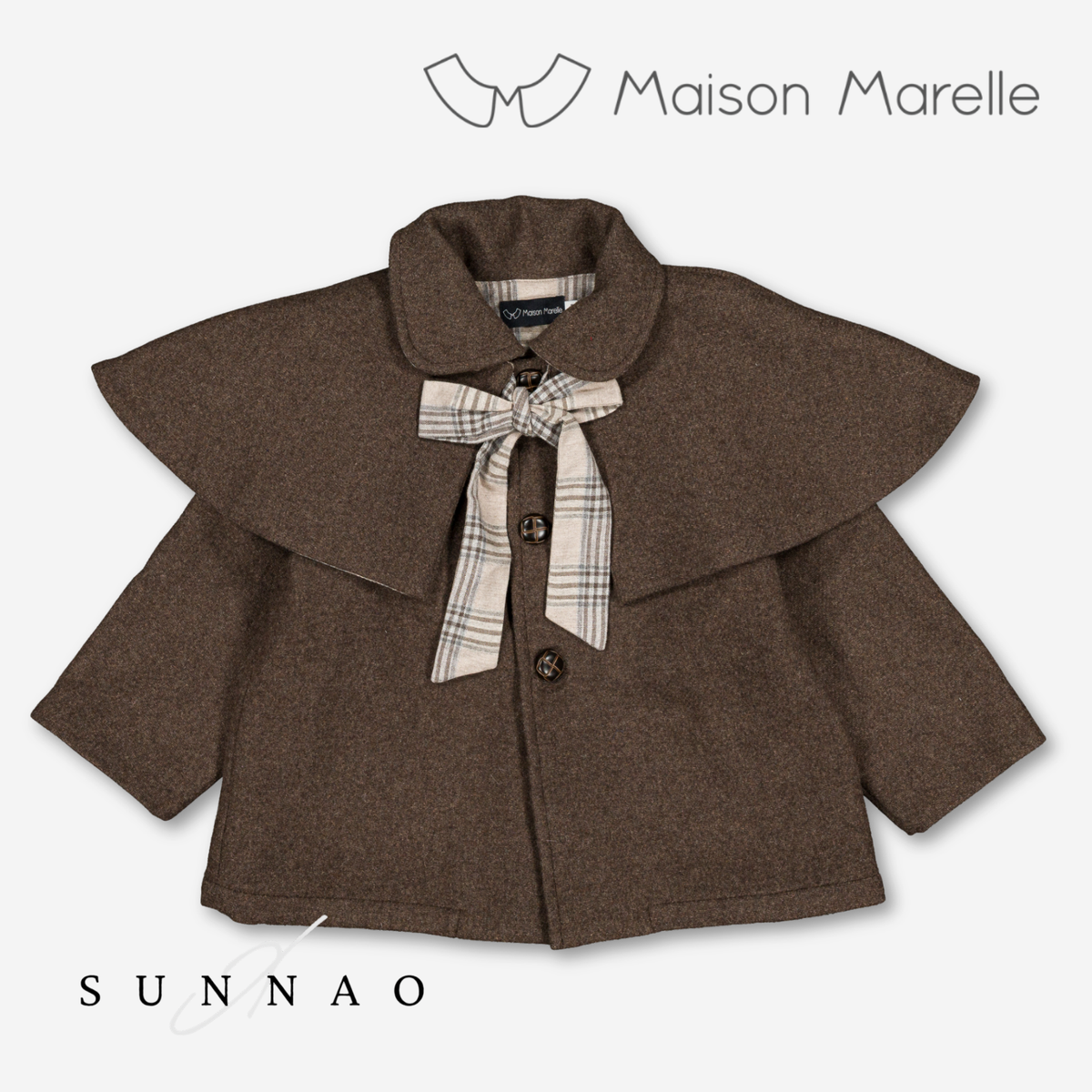 【オーダー会/送料無料】<Maison marelle> Jacket DARCY - brown wool
