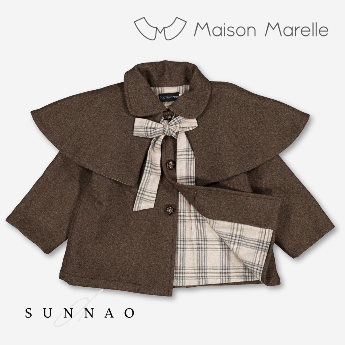 【オーダー会/送料無料】<Maison marelle> Jacket DARCY - brown wool