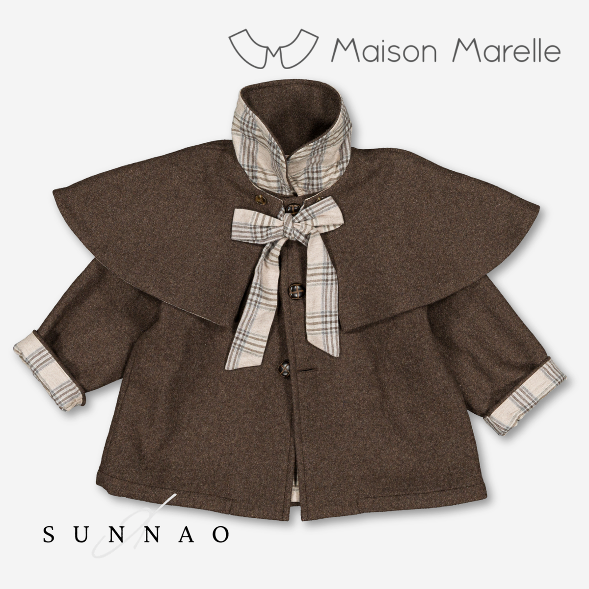 【オーダー会/送料無料】<Maison marelle> Jacket DARCY - brown wool