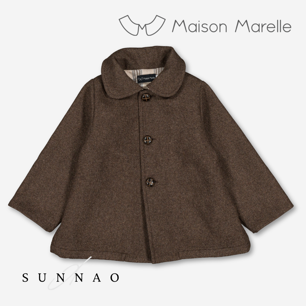 【オーダー会/送料無料】<Maison marelle> Jacket DARCY - brown wool