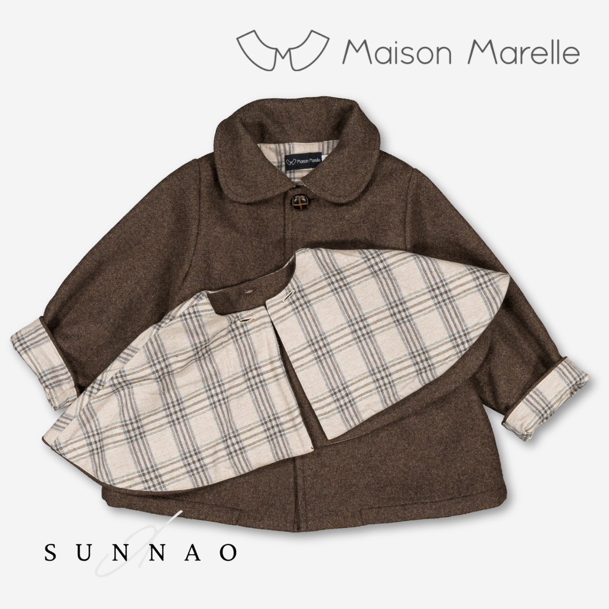 【オーダー会/送料無料】<Maison marelle> jacket SHERLOCK - brown wool