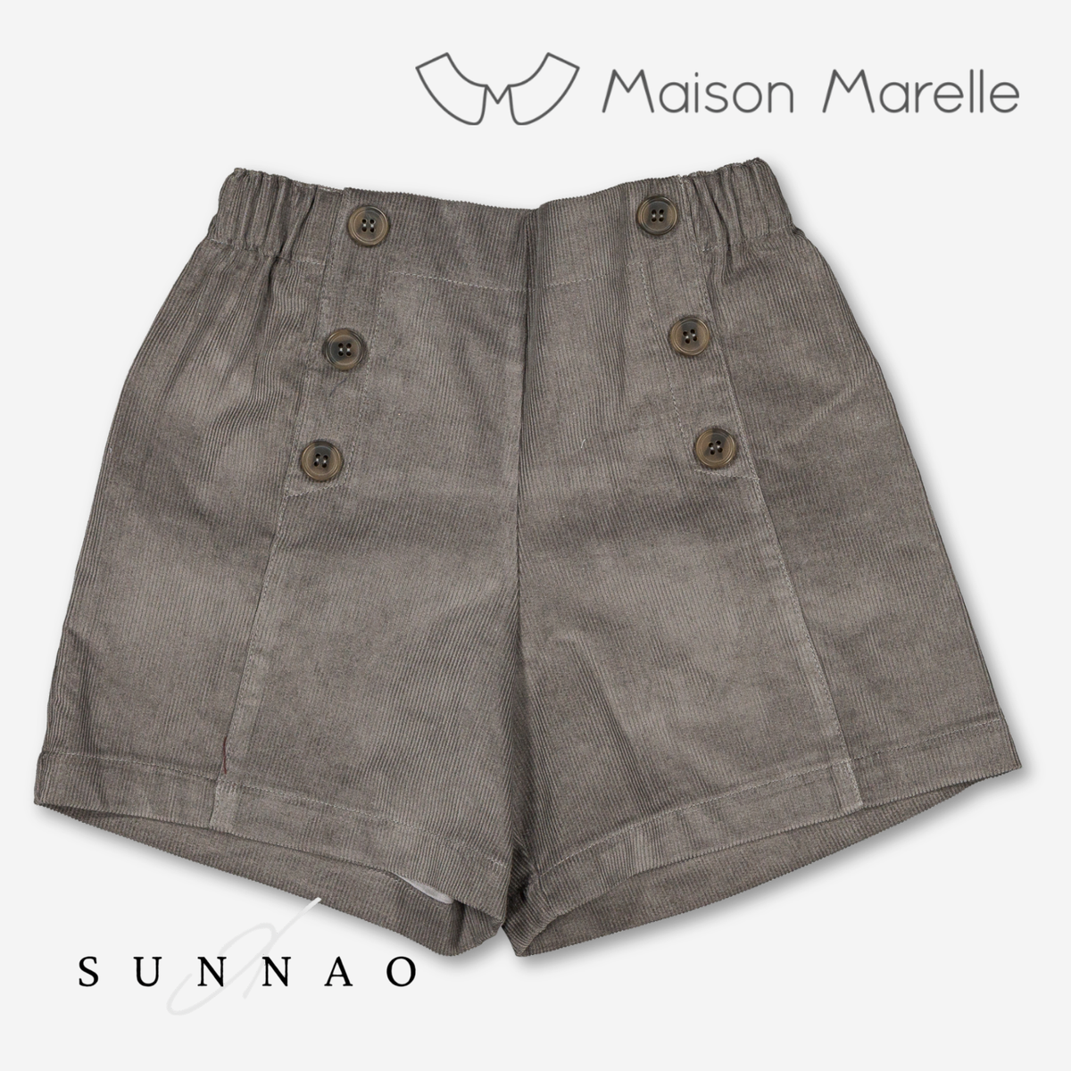【オーダー会/送料無料】<Maison marelle> Short SEVRES - deep grey velvet