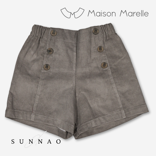 【オーダー会/送料無料】<Maison marelle> Short SEVRES - deep grey velvet