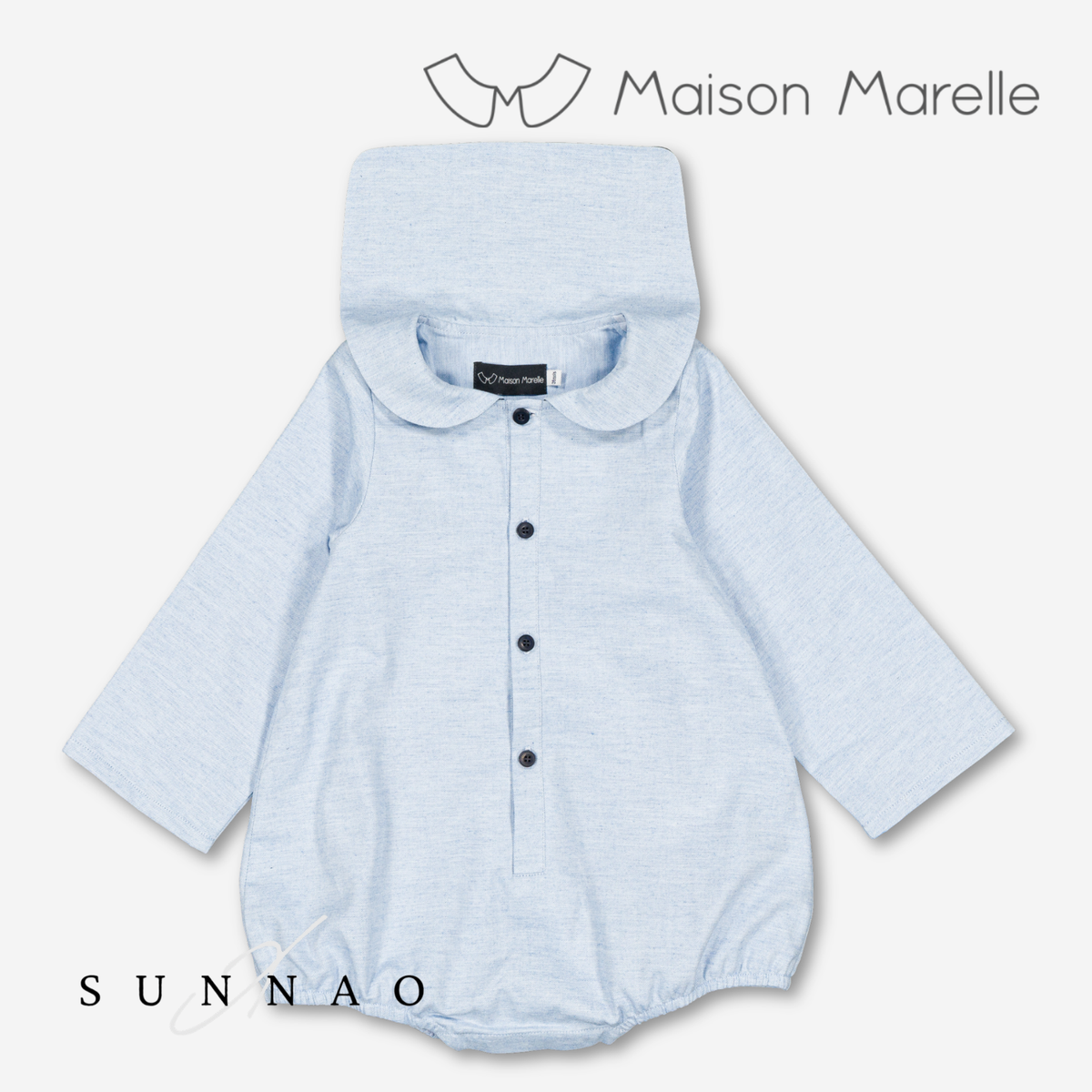 【オーダー会/送料無料】<Maison marelle> Romper HOCHE - heathered blue
