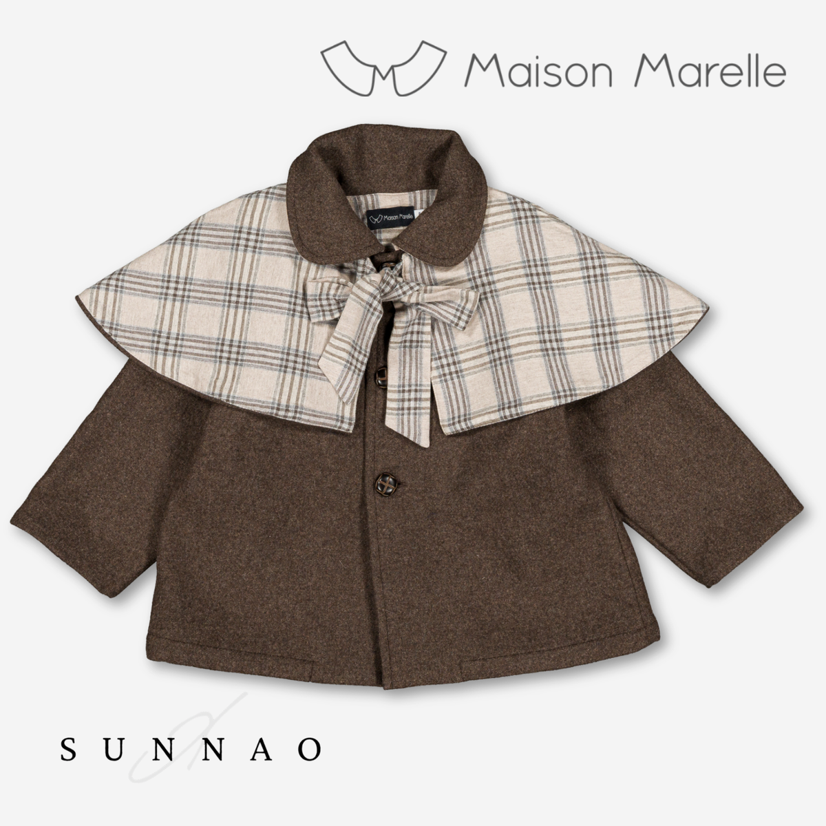 【オーダー会/送料無料】<Maison marelle> Jacket DARCY - brown wool