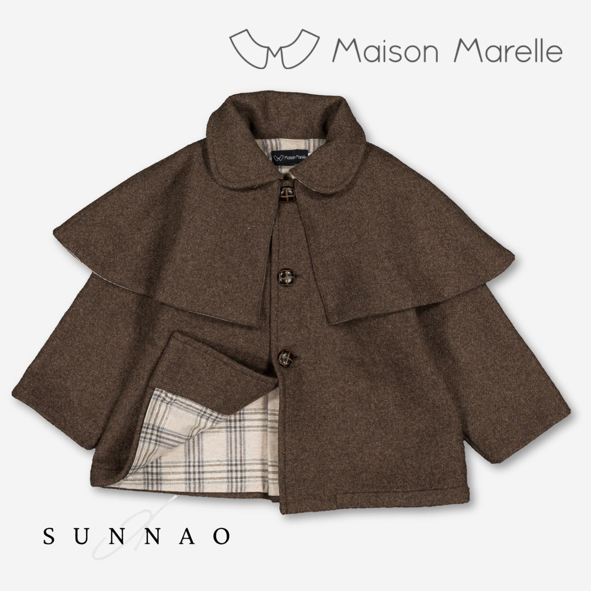 【オーダー会/送料無料】<Maison marelle> jacket SHERLOCK - brown wool