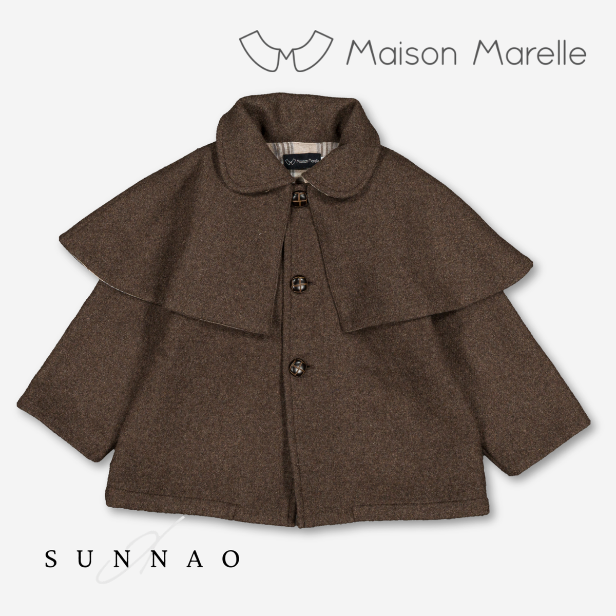 【オーダー会/送料無料】<Maison marelle> jacket SHERLOCK - brown wool