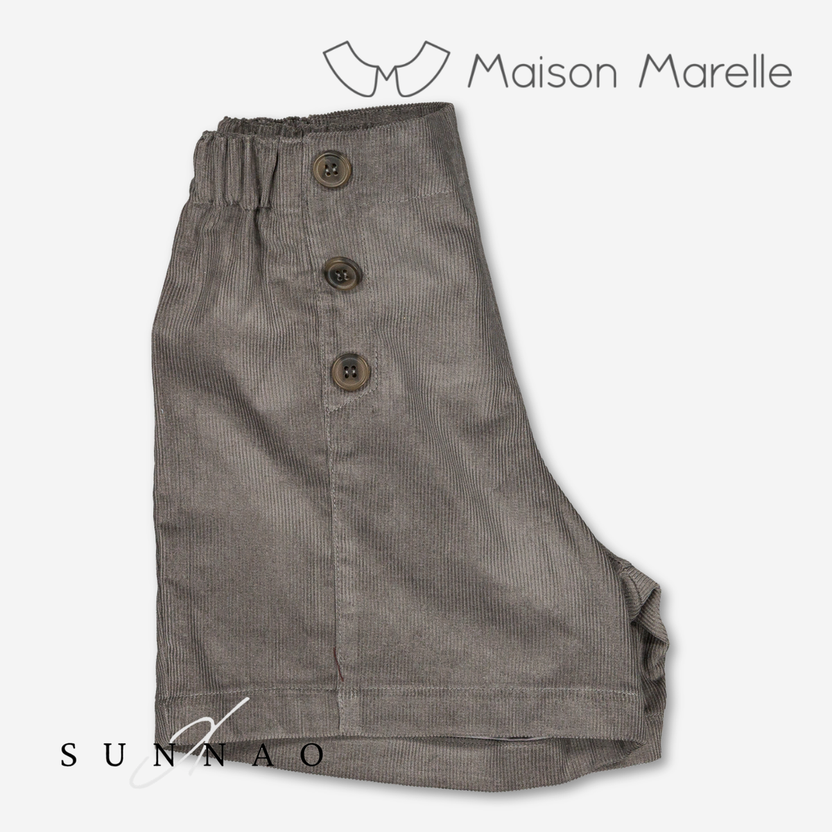 【オーダー会/送料無料】<Maison marelle> Short SEVRES - deep grey velvet