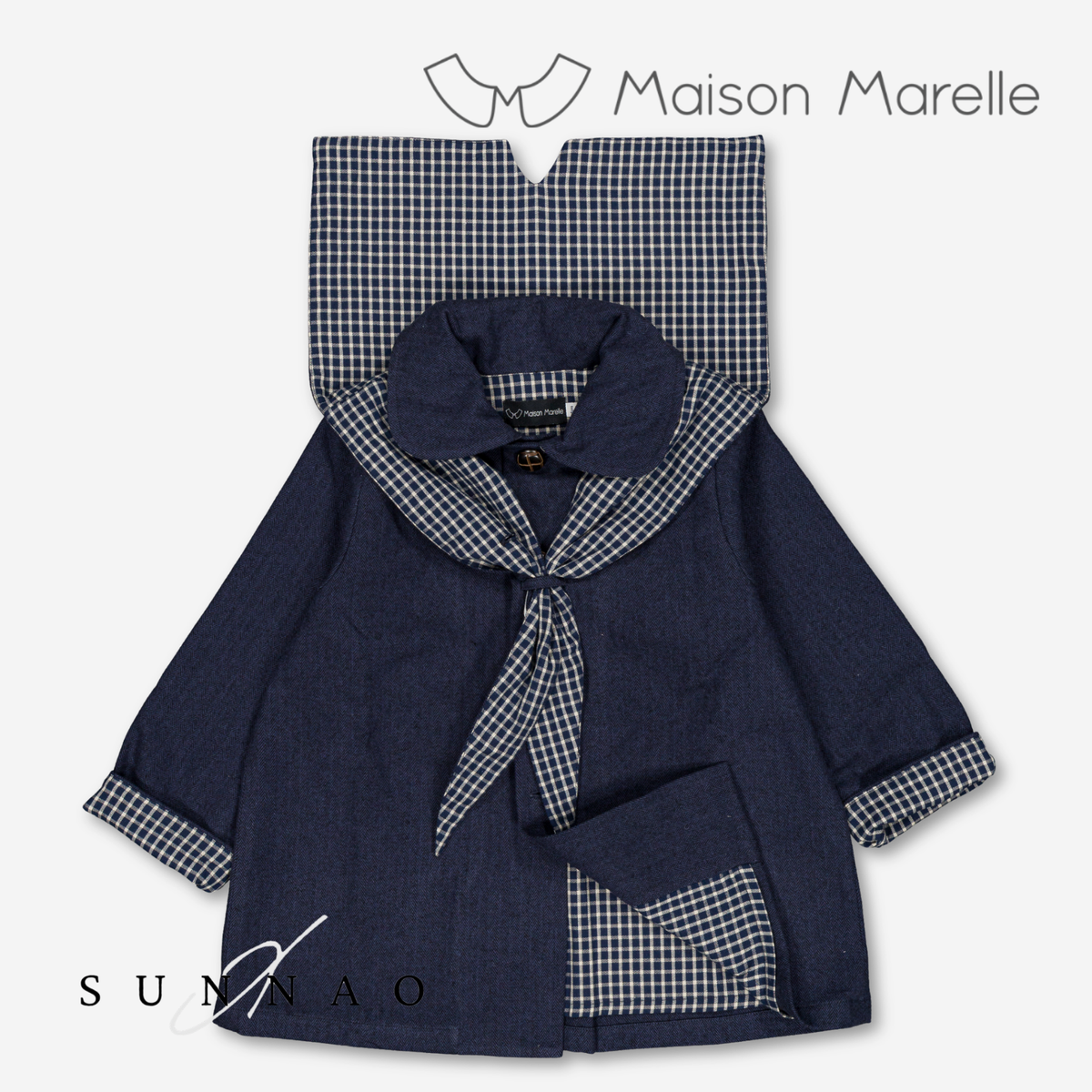 【オーダー会/送料無料】<Maison marelle> jacket VOLTAIRE- blue chevron