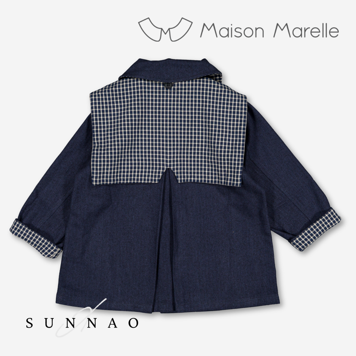 【オーダー会/送料無料】<Maison marelle> jacket VOLTAIRE- blue chevron