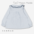 Gallery viewerに画像を読み込む, 【オーダー会/送料無料】<Maison marelle> Blouse PASSY - blue stripes
