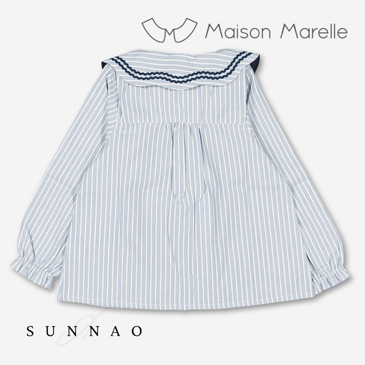 【オーダー会/送料無料】<Maison marelle> Blouse PASSY - blue stripes