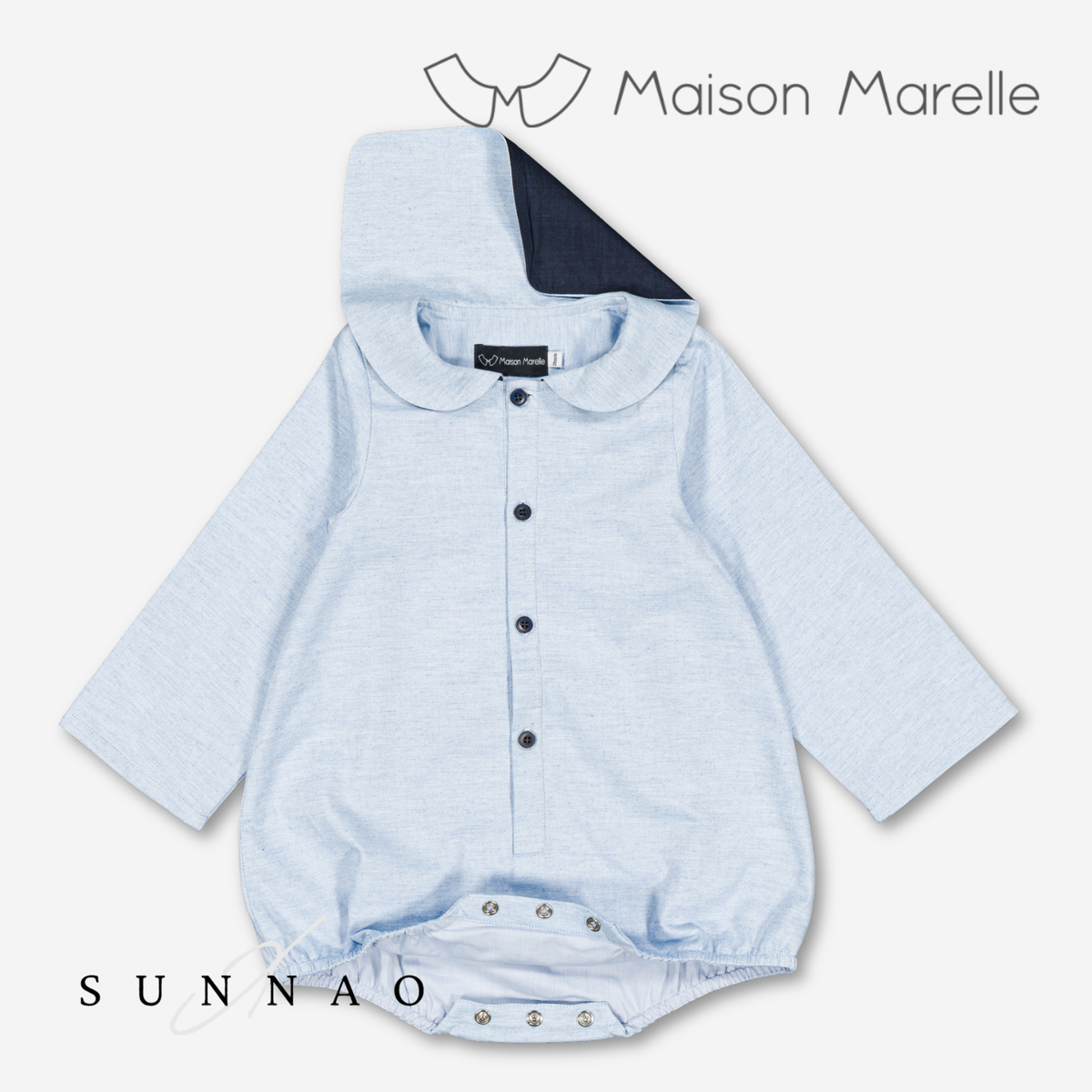 【オーダー会/送料無料】<Maison marelle> Romper HOCHE - heathered blue