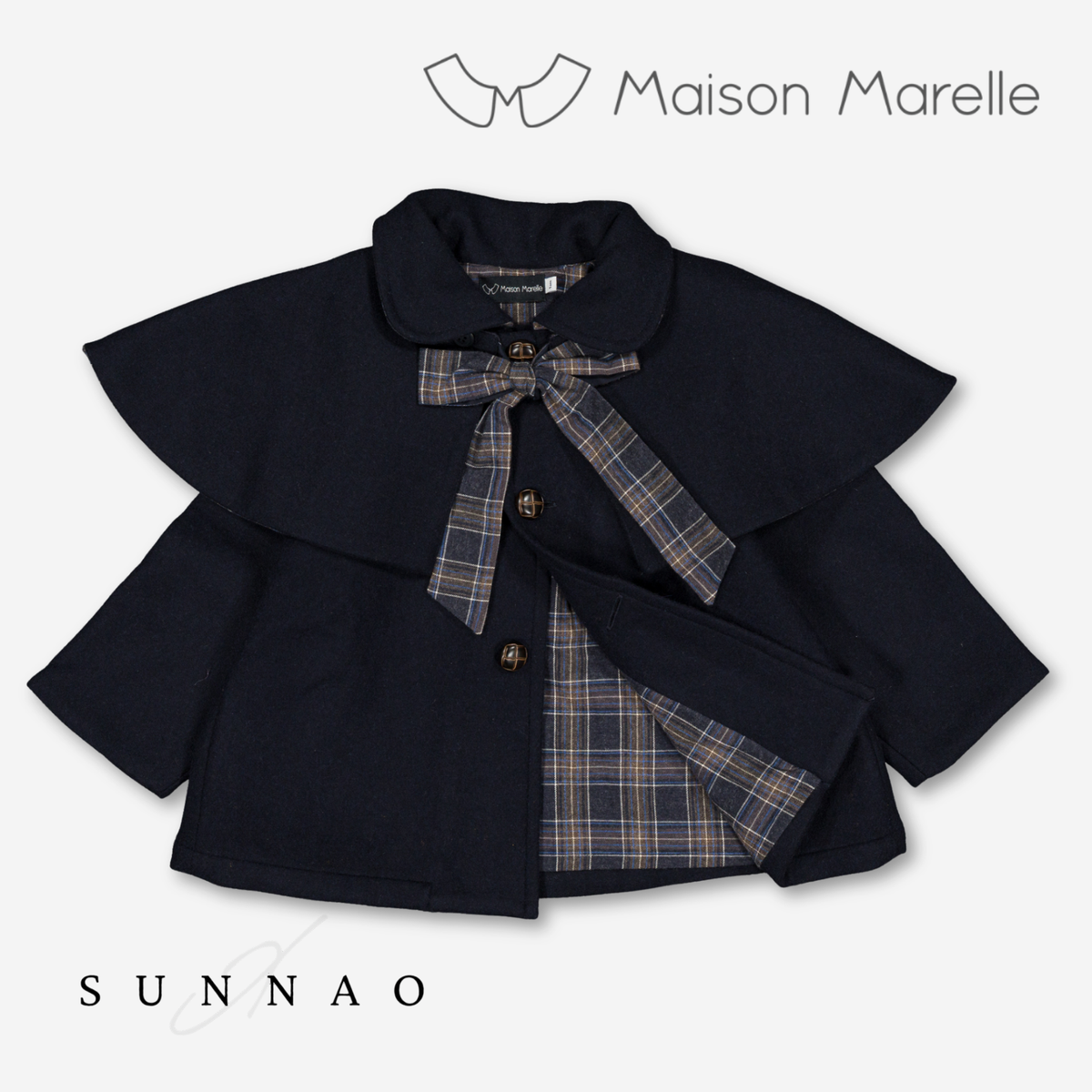 【オーダー会/送料無料】<Maison marelle> jacket DARCY - blue wool