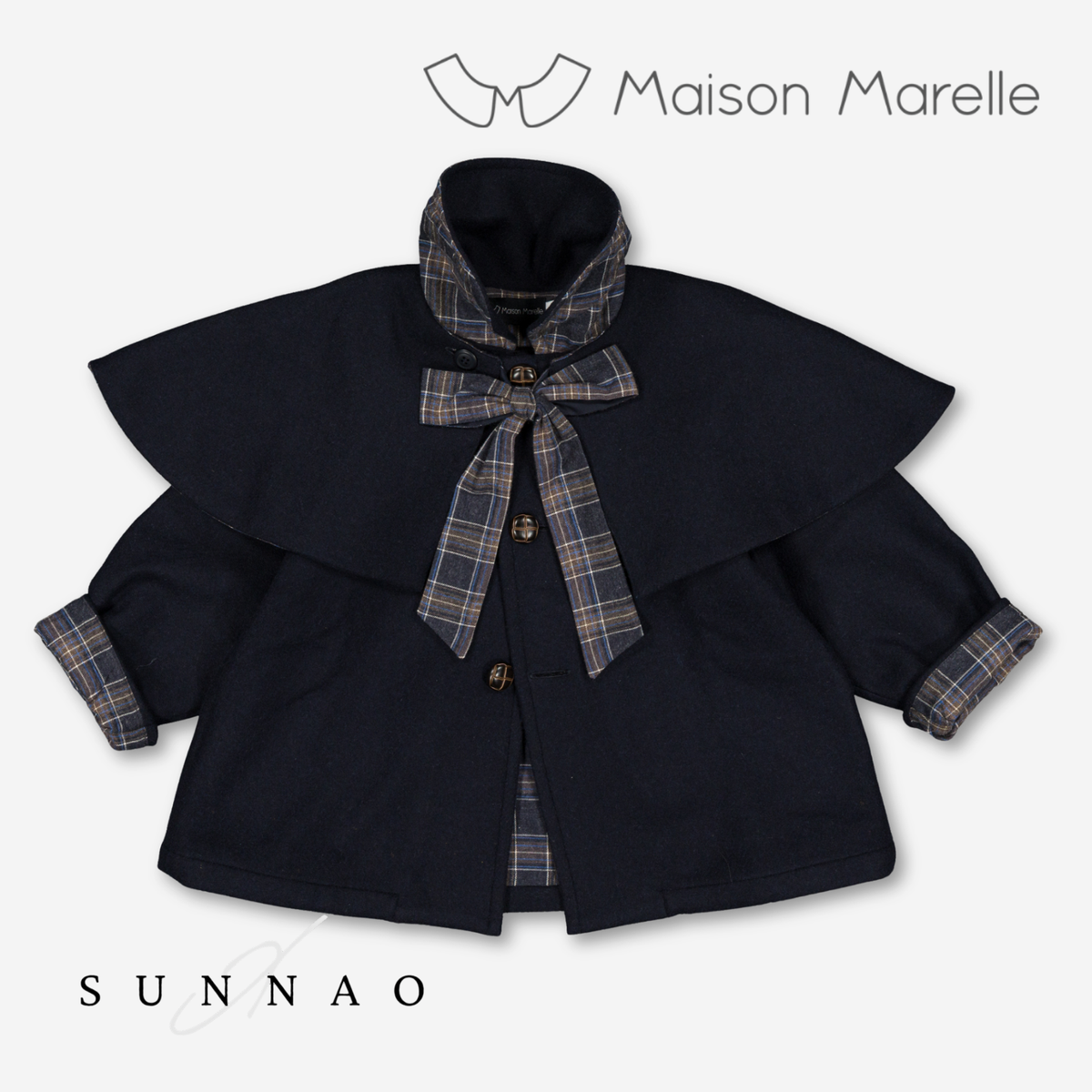 【オーダー会/送料無料】<Maison marelle> jacket DARCY - blue wool