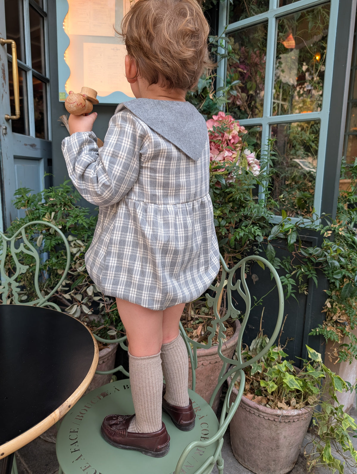 【オーダー会/送料無料】<Maison marelle> Romper ROI - grey tartan