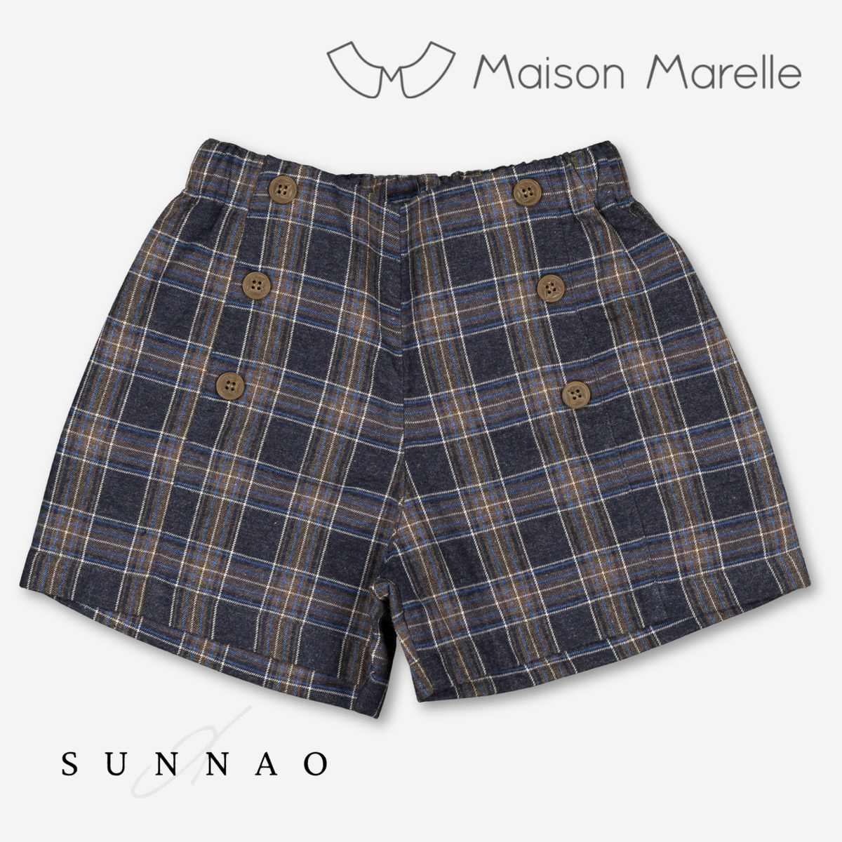 【オーダー会/送料無料】<Maison marelle> Short SEVRES - blue tartan