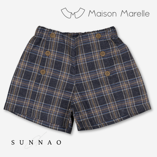 【オーダー会/送料無料】<Maison marelle> Short SEVRES - blue tartan