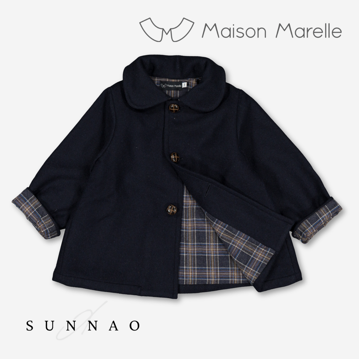 【オーダー会/送料無料】<Maison marelle> Jacket SHERLOCK- blue wool