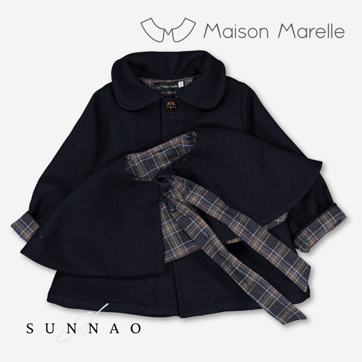 【オーダー会/送料無料】<Maison marelle> jacket DARCY - blue wool