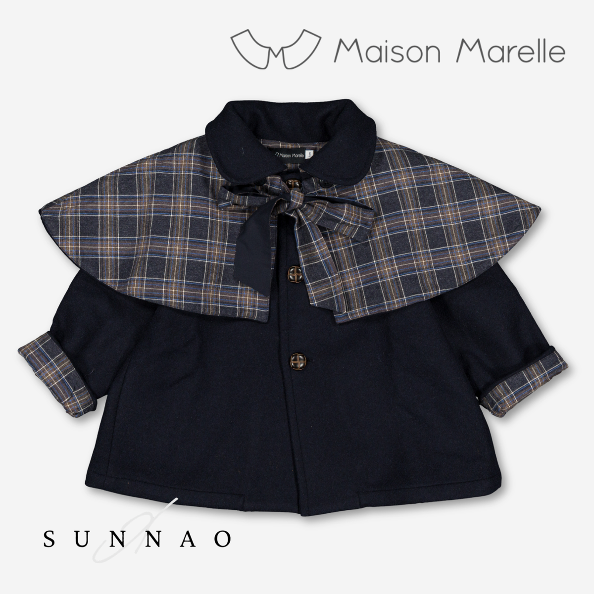 【オーダー会/送料無料】<Maison marelle> jacket DARCY - blue wool