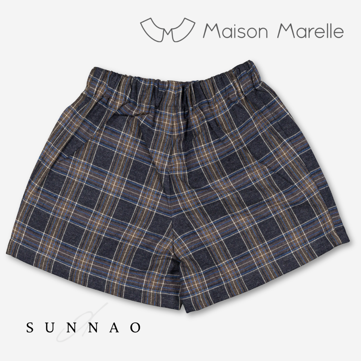 【オーダー会/送料無料】<Maison marelle> Short SEVRES - blue tartan
