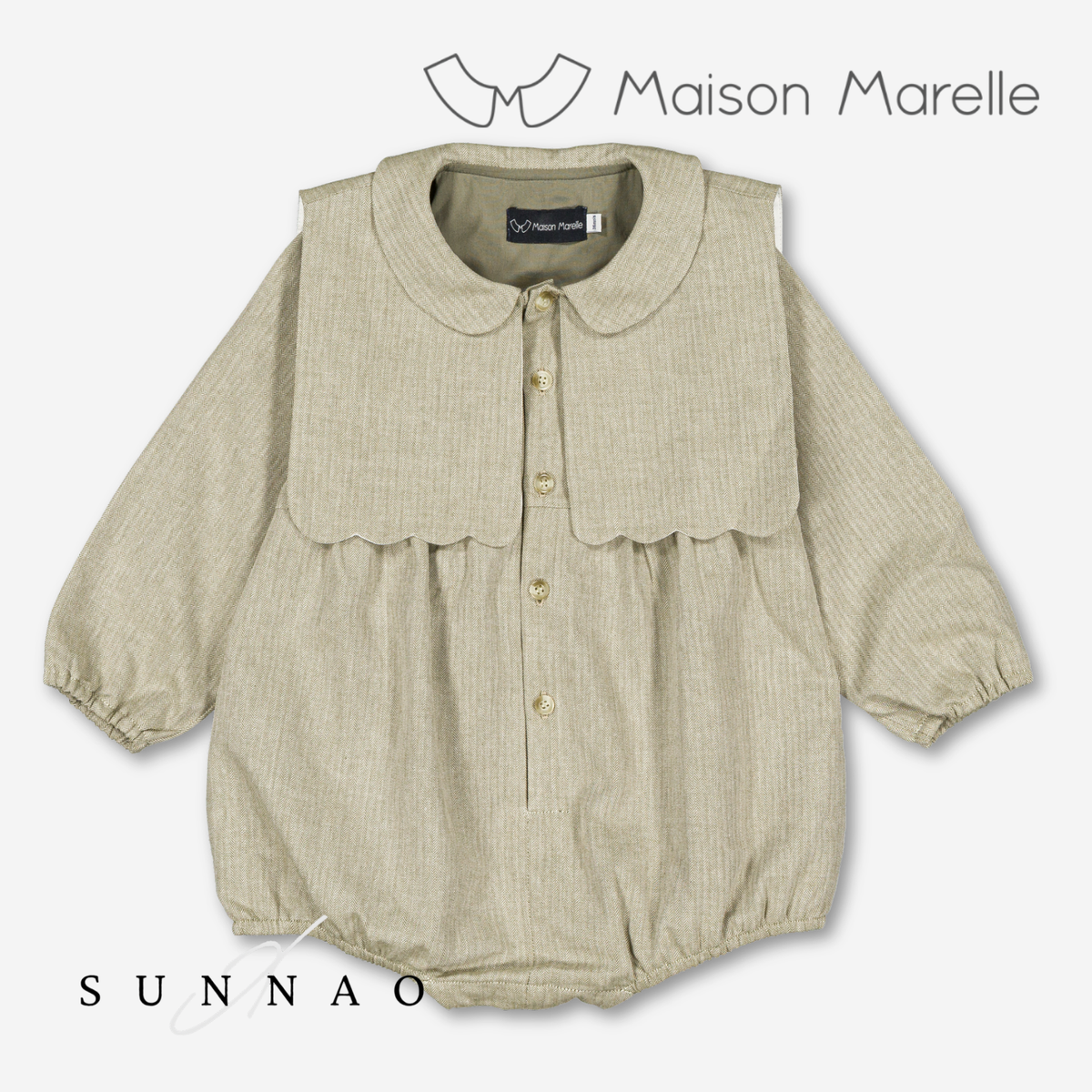 【オーダー会/送料無料】<Maison marelle> Romper SORBONNE - olive