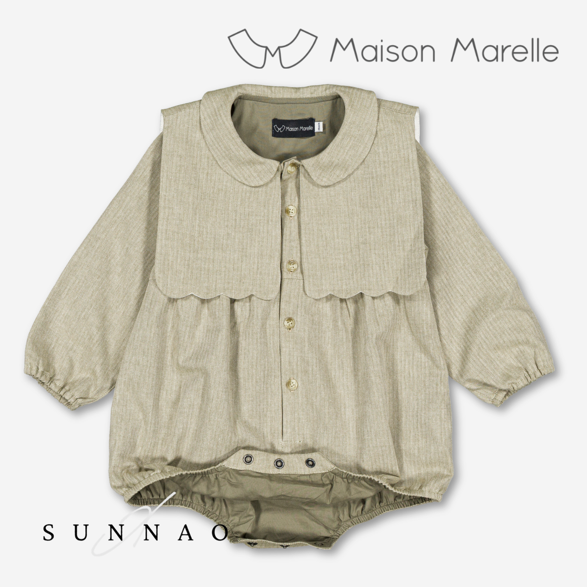 【オーダー会/送料無料】<Maison marelle> Romper SORBONNE - olive