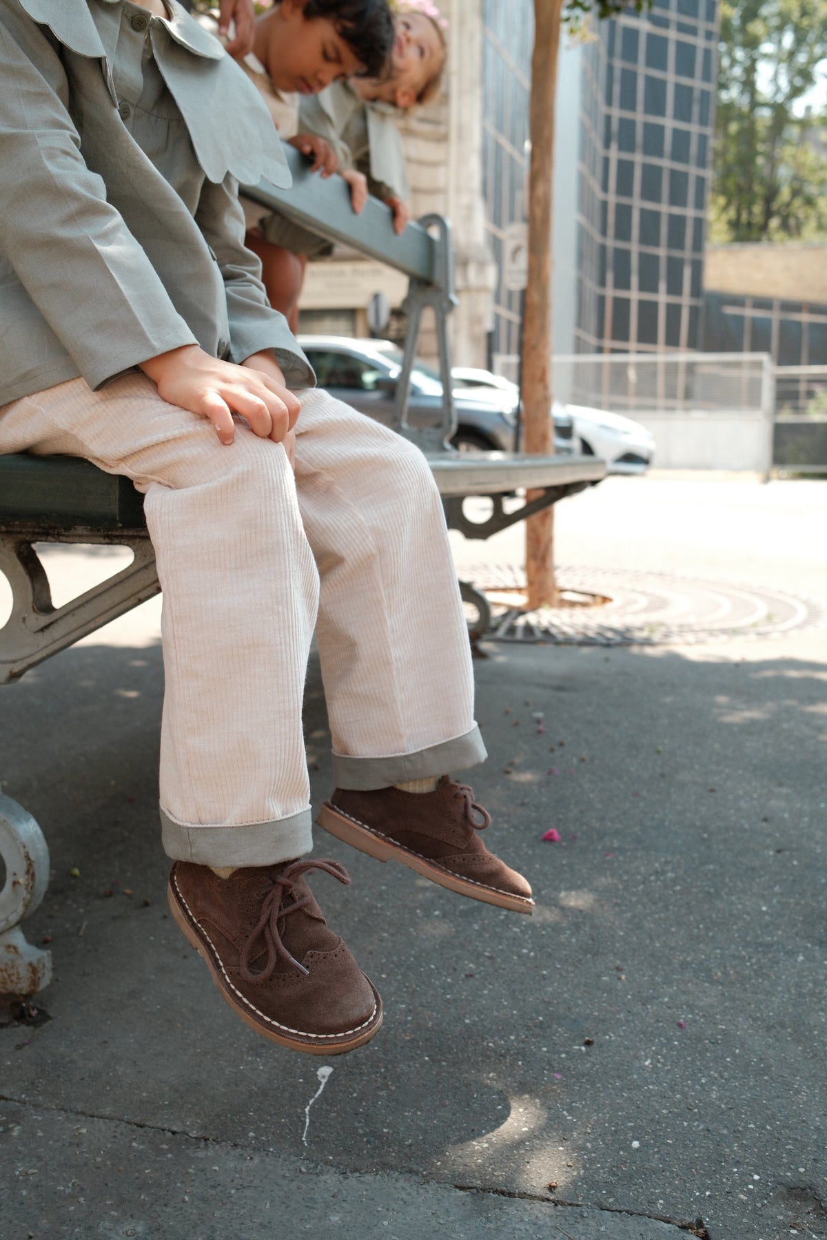 【オーダー会/送料無料】<Maison marelle> Pants LEBON - velvet beige / sauge linen