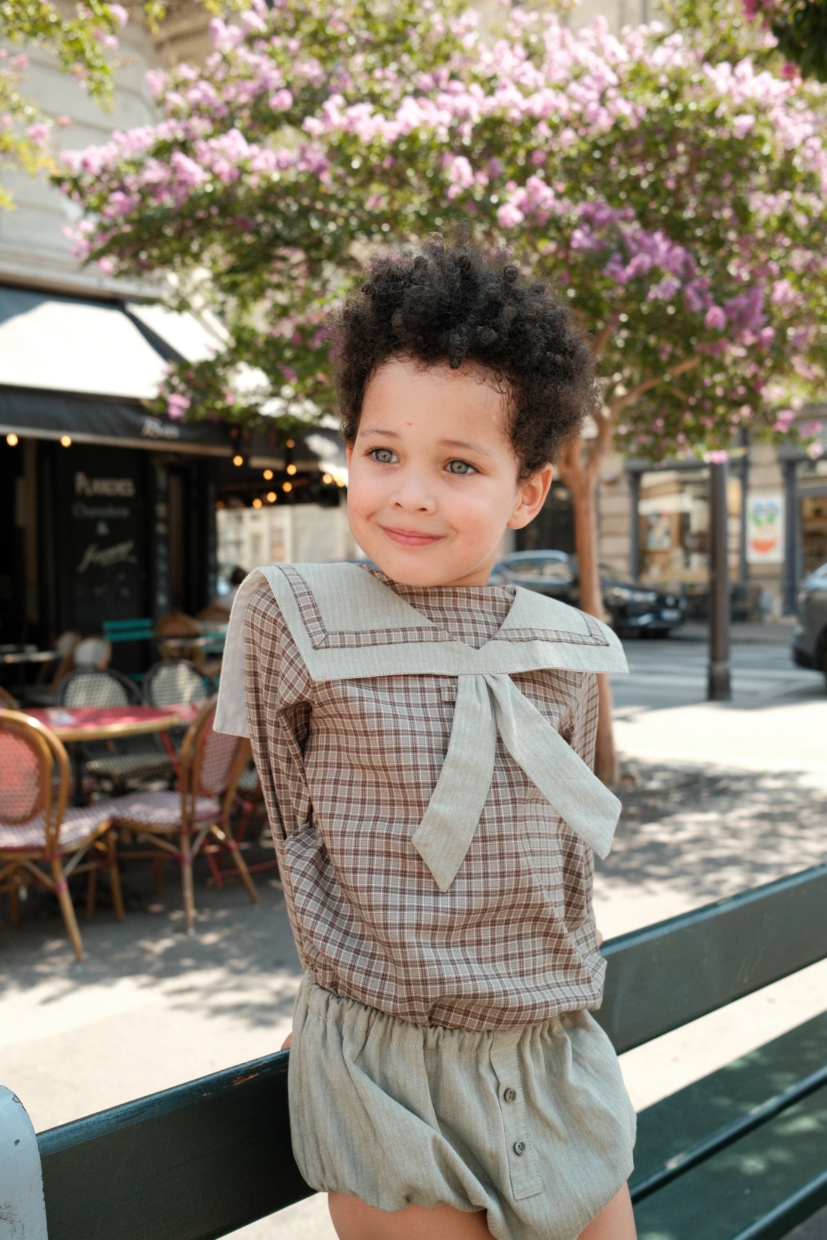 【オーダー会/送料無料】<Maison marelle> Blouse CHOISY- olive check