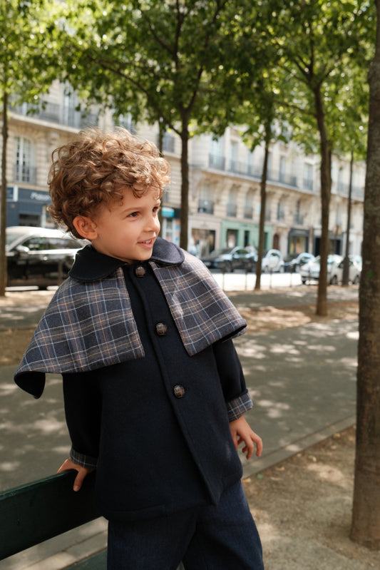 【オーダー会/送料無料】<Maison marelle> Jacket SHERLOCK- blue wool
