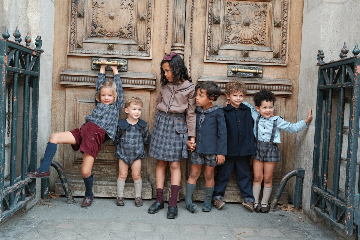【オーダー会/送料無料】<Maison marelle> Skirt TOURNON - blue tartan