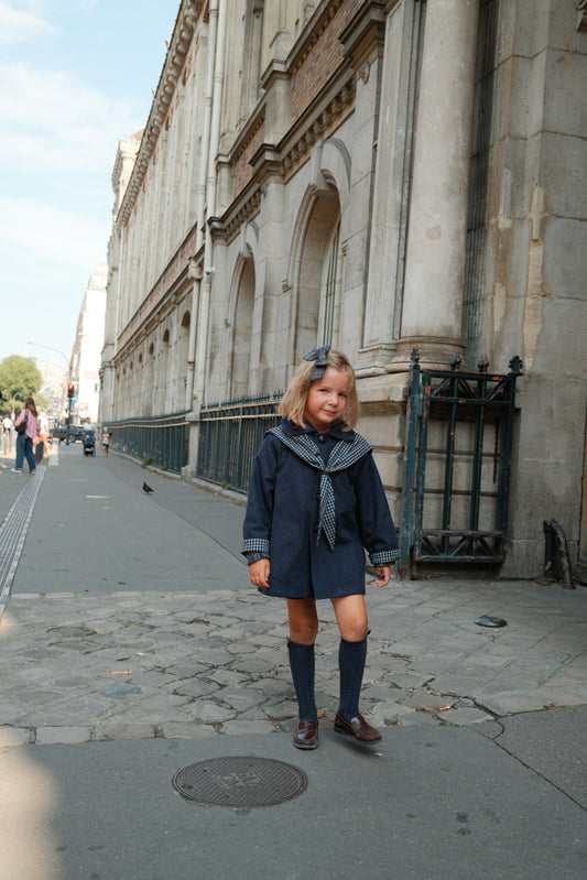 【オーダー会/送料無料】<Maison marelle> jacket VOLTAIRE- blue chevron