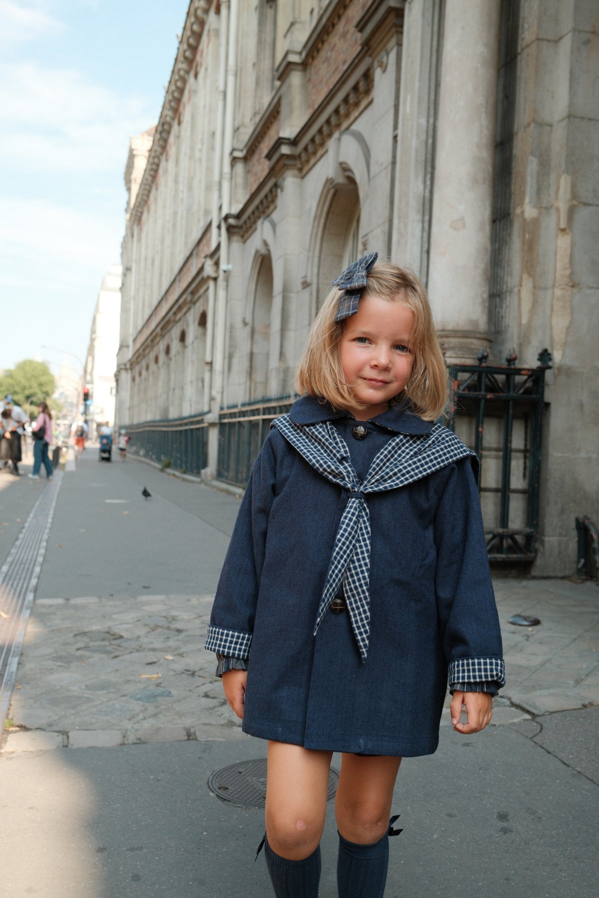 【オーダー会/送料無料】<Maison marelle> jacket VOLTAIRE- blue chevron