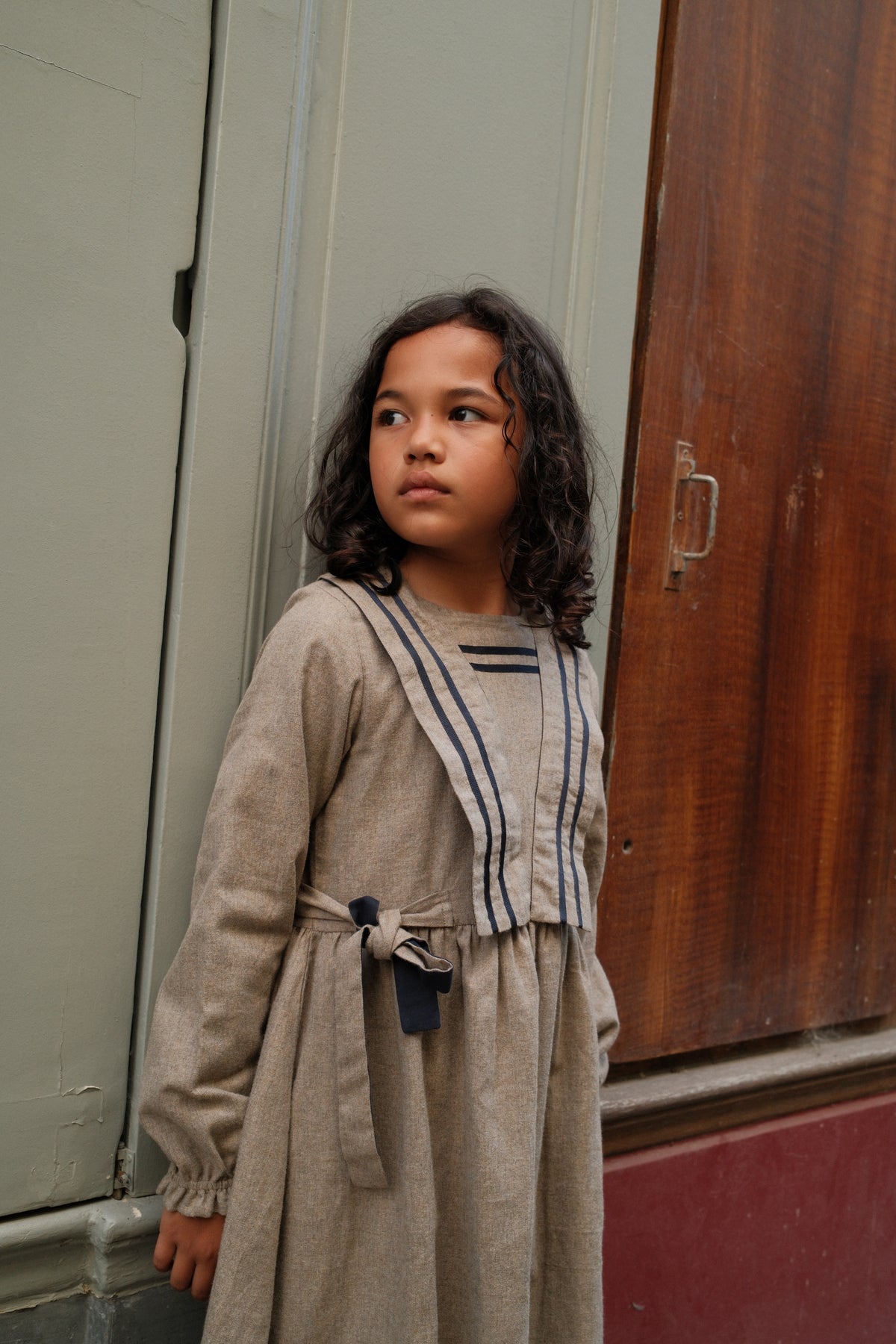 【オーダー会/送料無料】<Maison marelle> Dress BOETIE - heathered ouatmeal