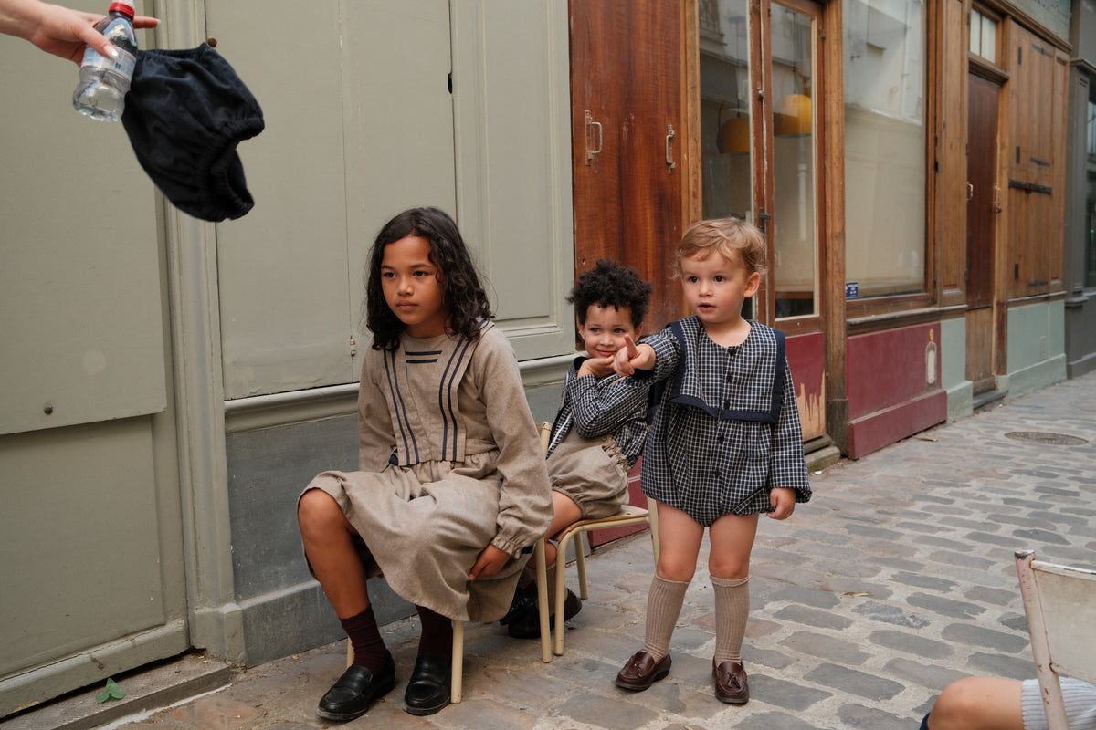 【オーダー会/送料無料】<Maison marelle> Dress BOETIE - heathered ouatmeal