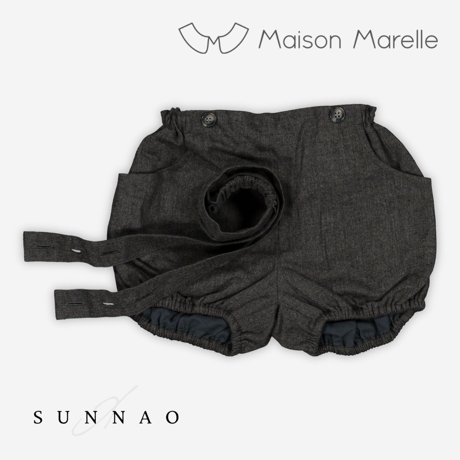<Maison marelle> Bloomer straps TERNES - dark gray chevron