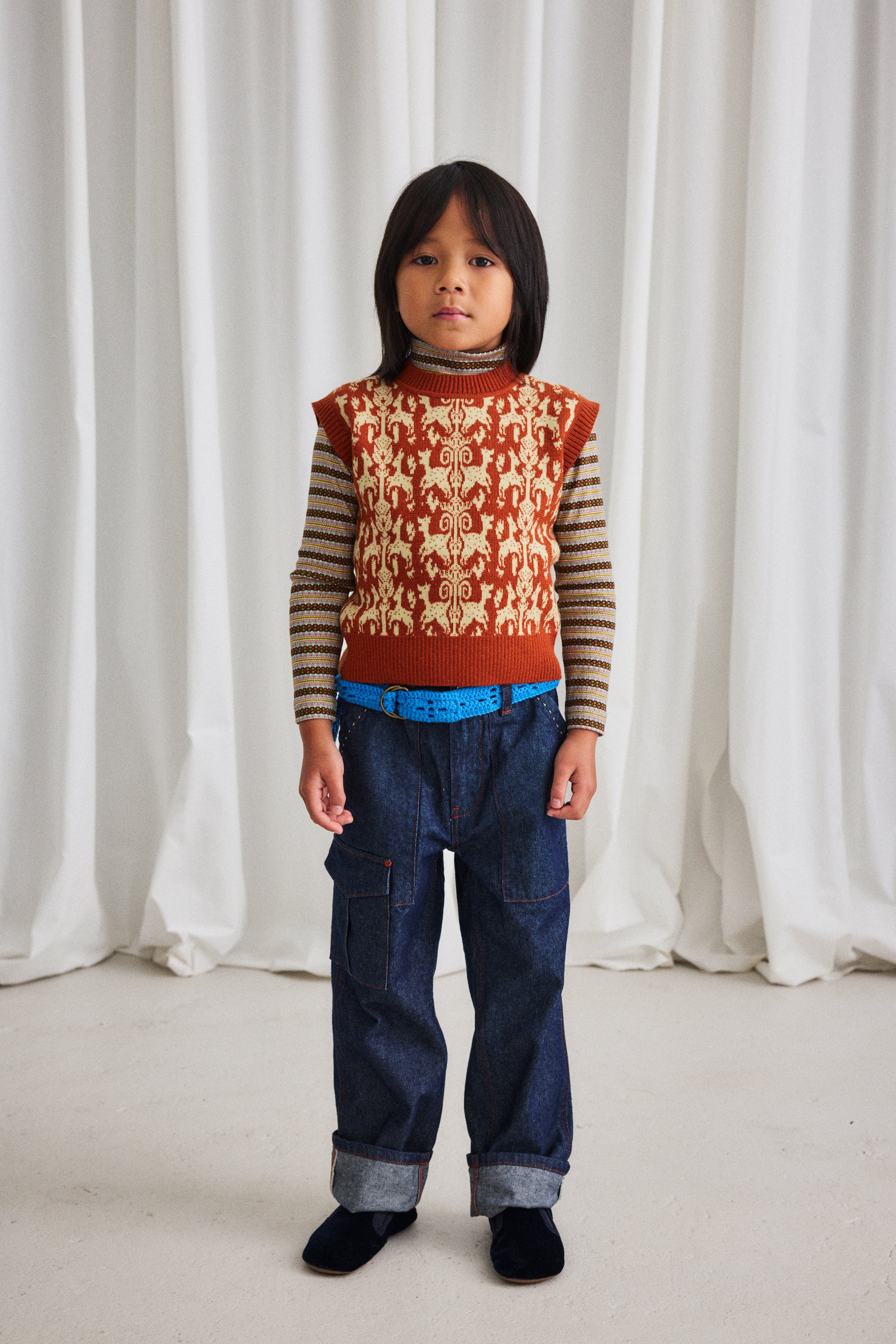 <Misha&Puff> Crochet Belt - Cerulean