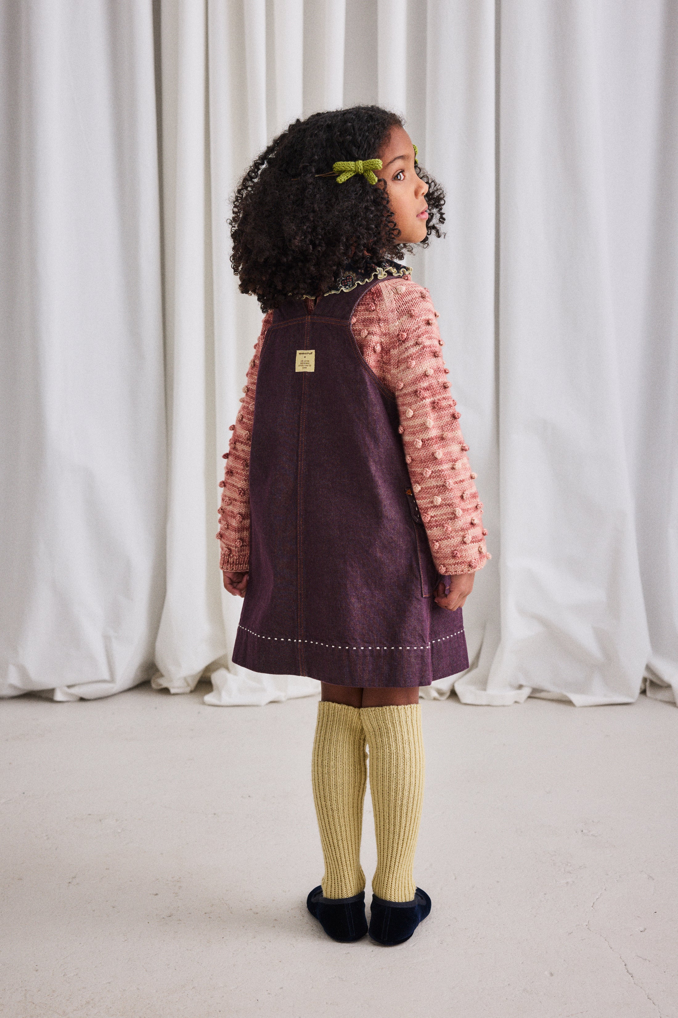 <Misha&Puff> Buckle Jumper Dress - Aubergine Denim