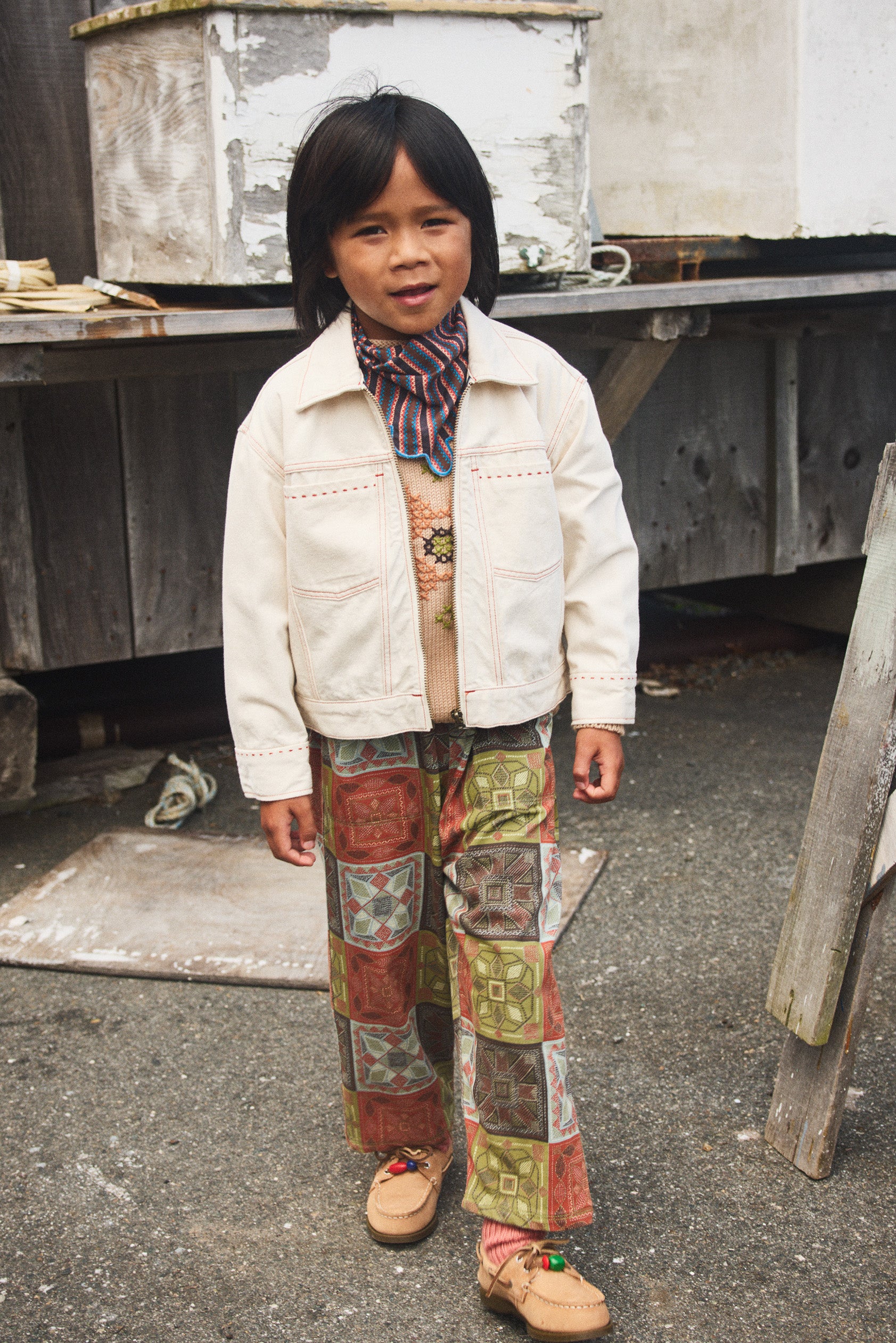 <Misha&Puff> Camp Pant - Chili Spice Cross Stitch　Drop2