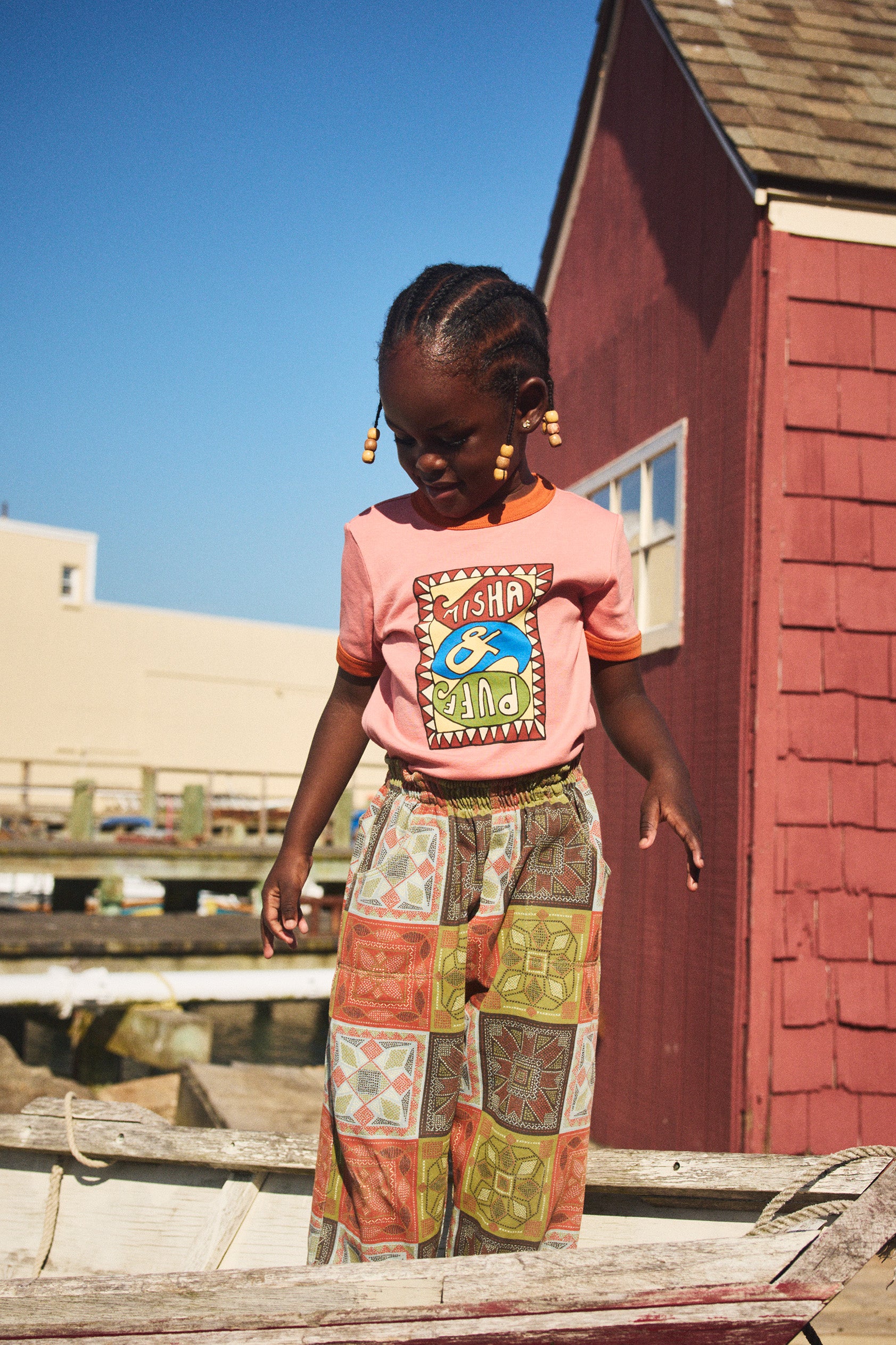 <Misha&Puff> Camp Pant - Chili Spice Cross Stitch　Drop2