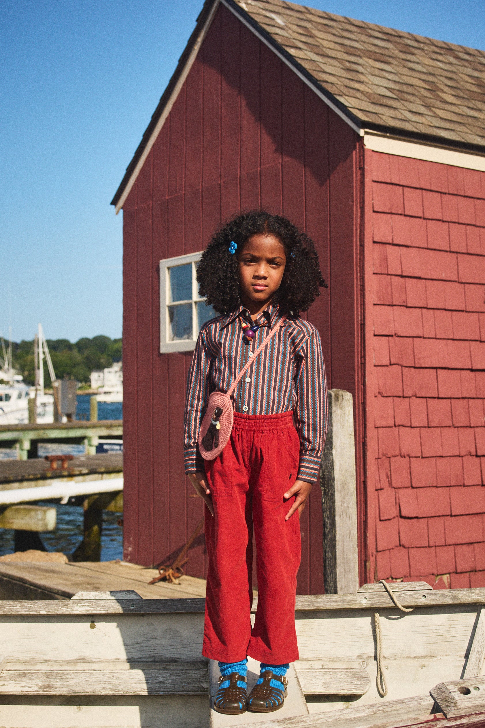 <Misha&Puff> Corduroy Camp Pant - Garnet　Drop2