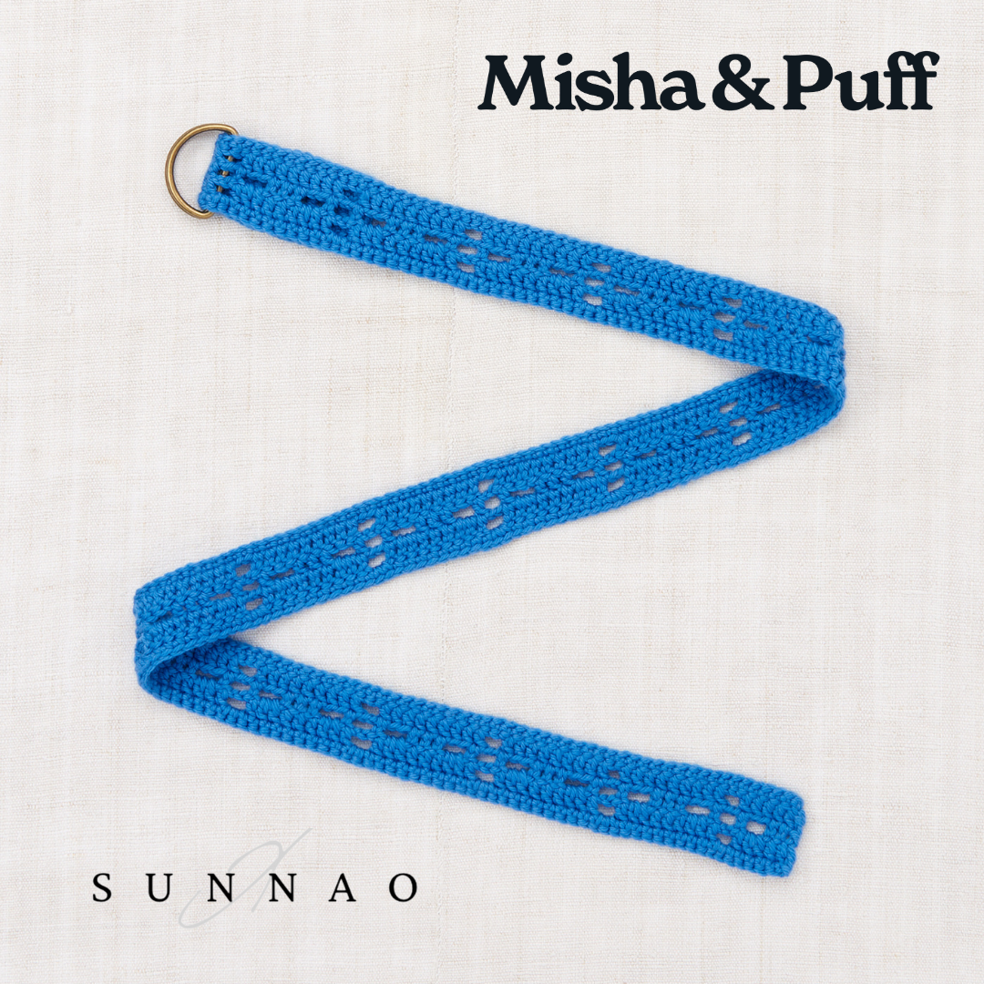 <Misha&Puff> Crochet Belt - Cerulean