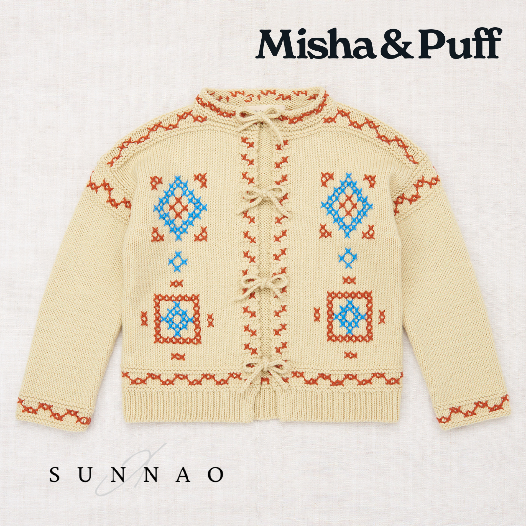 <Misha&Puff> Cross Stitch Bjorn Cardigan - Raffia  Drop2