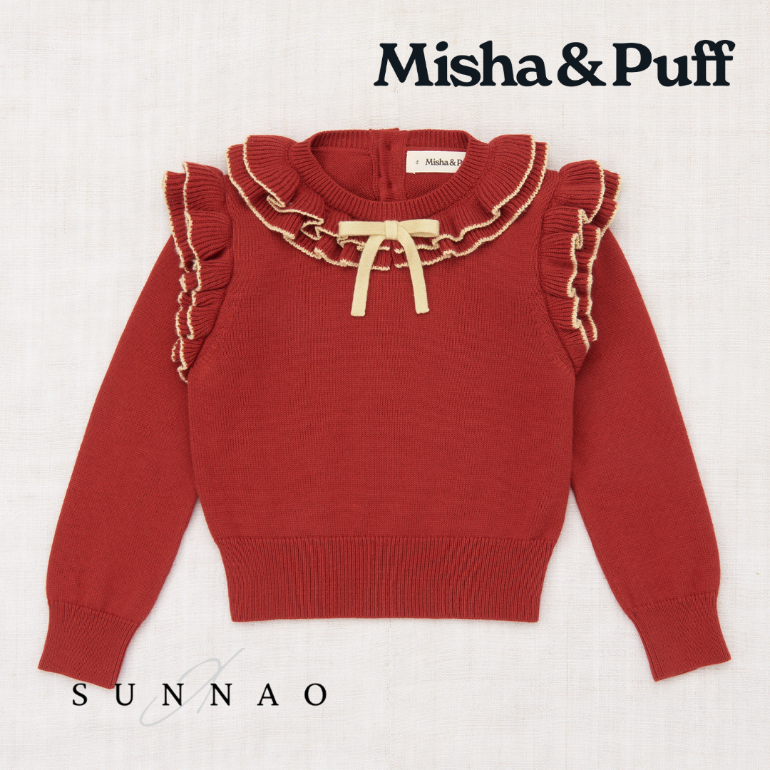 Misha&Puff Long Sleeve Cotswolds Ondine Top - Garnet