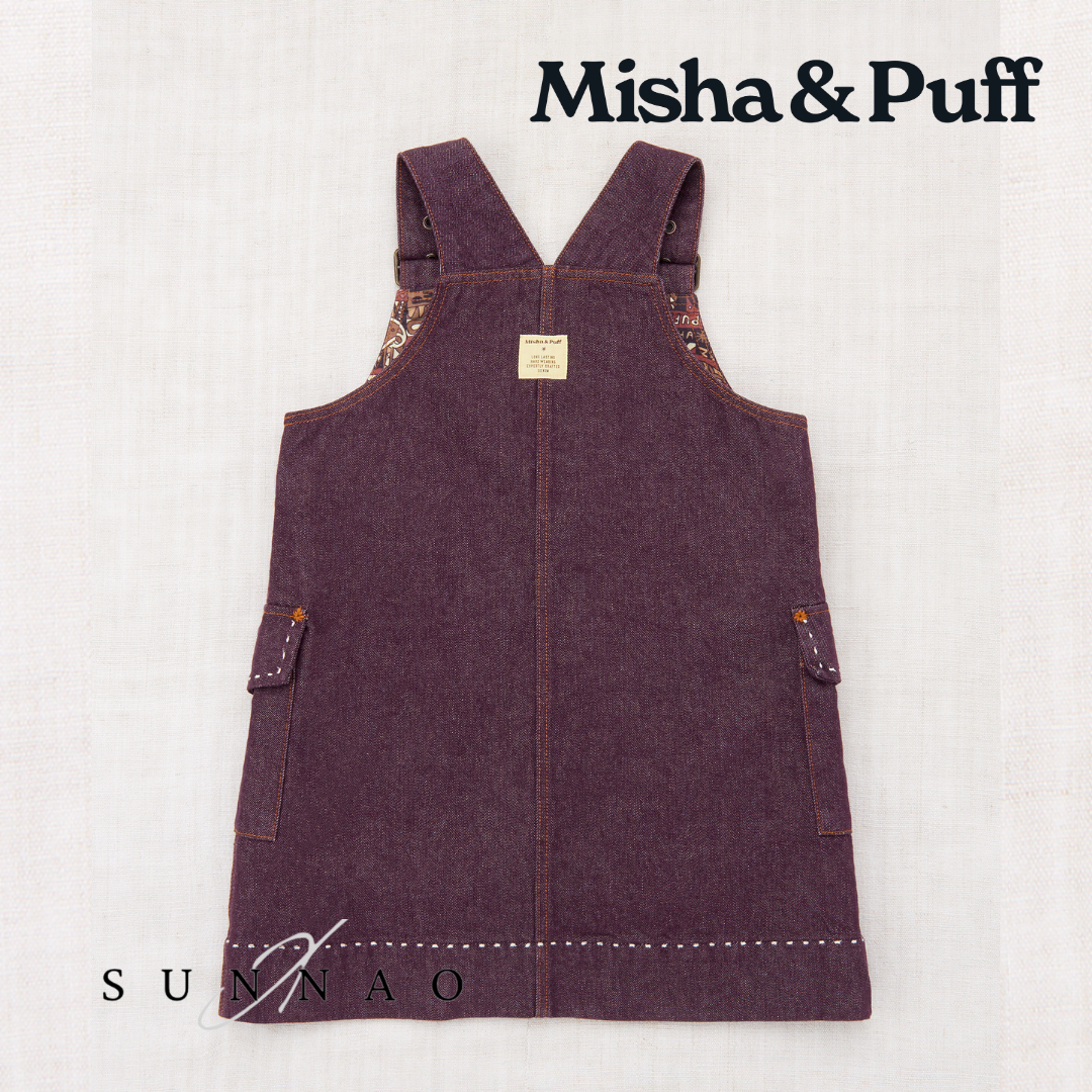 <Misha&Puff> Buckle Jumper Dress - Aubergine Denim