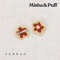 갤러리 뷰어로 이미지로드, <Misha&Puff> Medium Flower Clip Set - Chili Spice
